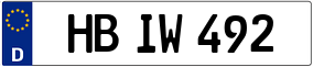 Trailer License Plate